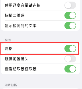 卡若苹果手机维修网点分享iPhone如何开启九宫格构图功能 