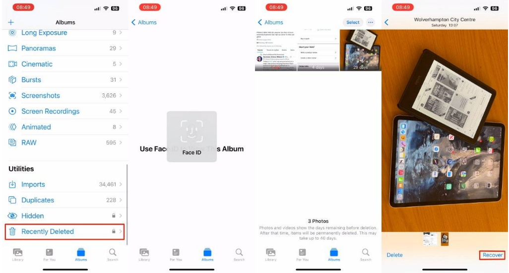 卡若苹果14维修分享 iPhone14 上恢复已删除的照片 